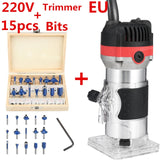 1200W 35000rpm Woodworking Electric Trimmer Wood Milling Engraving Slotting Trimming Machine Hand Carving Machine Wood Router