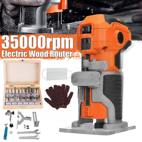 220V Electric Trimmer 1280W 35000r/min Wood Trimmer Electro Tools Router Wood Milling Machine for Joiners Renovator Woodworking
