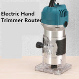 800W Electric Hand Trimmer Router Wood Carving Machine With Carrying Case Woodworking Wood Milling Slotting Machine Power Tools